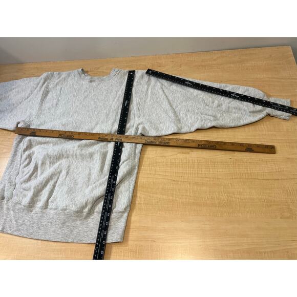 Vintage Champion Sweatshirt Light Gray Womans Size XL 100% Cotton - Picture 6 of 8